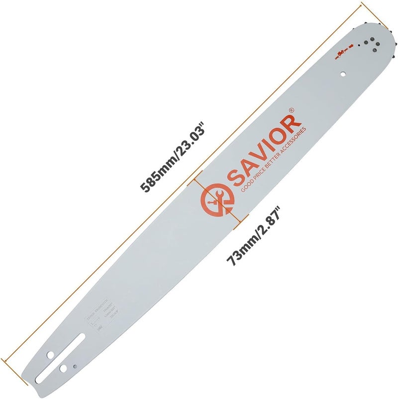 Savior 20 Inch Chainsaw Bar and Chain Combo, 3/8" Pitch .050" Gauge 72 Drive Links for 455 Rancher 460 Rancher Poulan PP5020AV PR5020, Replace for 200SFHK095, 584818, 584271 - Image 4